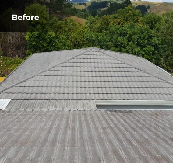 Before roof restoration